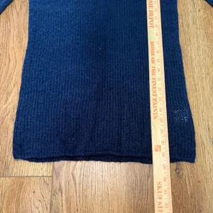 NEW‎ John Galt PacSun Navy Blue Mohair Wool Blend Off the Shoulder Sweater S/M thumbnail 4