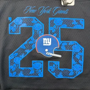 Mitchell & Ness NFL Cropped Jersey New York Giants Anthropologie Women's Medium thumbnail 5