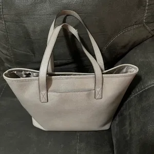 Michael Kors Gray Pebbled Leather Shoulder Bag Purse thumbnail 5