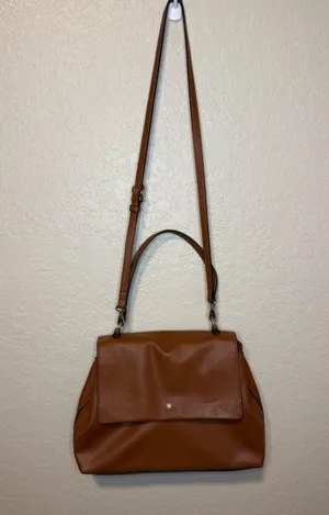 LC Lauren Conrad Brown Satchel Crossbody Convertible Shoulder Bag Purse thumbnail 1