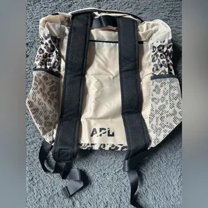 APL packable cream, black and leopard backpack thumbnail 3