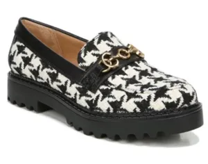 {5.5} Sam Edelman Circus Deana Black White Houndstooth Lug Sole Loafers thumbnail 1
