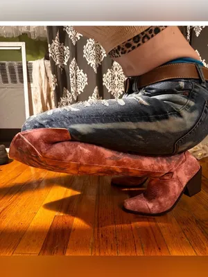 Coastal cowgirl pink knee boots thumbnail 9