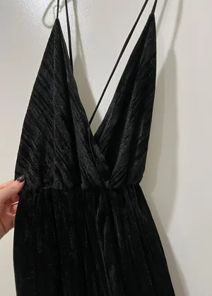 Blue Blush Velvet Jumpsuit thumbnail 3