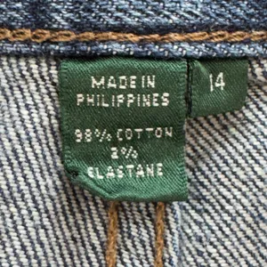 3192 | Lauren Ralph Lauren Straight Leg Mid Rise Denim Jeans Blue Womens 14 thumbnail 6