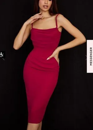 Jamille Berry Draped Corset Midi Dress thumbnail 1