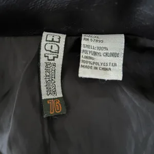 Leather Look Distressed Vintage Brown Jacket Size XL thumbnail 6