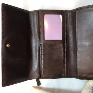 Coach Tan Brown C Jacquard Design Wristlet thumbnail 4
