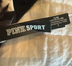 PINK Victoria's Secret Women Black & White Sports Bra Seamless Lightly medium thumbnail 4