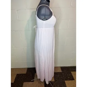 nightgown negligee deep V satin pink vintage thumbnail 7