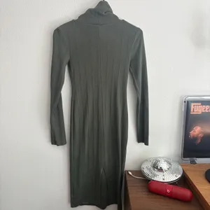 Wild Fable Olive Green Ribbed Turtleneck Bodycon Midi Dress Long Sleeve XS thumbnail 7