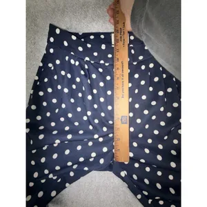 Tuckernuck Conway Pants Womens Navy White Polka Dot High Rise Straight Leg M thumbnail 9