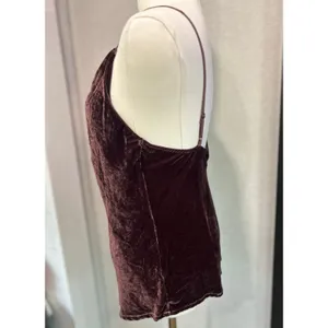 YFB Tank Top 90's Velvet Brown Y2K Size Med Boho Cowl Young Fabulous and Broke thumbnail 5