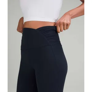 Lululemon Align High-Rise Ruched Waist Nulu Pant 25" True Navy Size‎ 4 thumbnail 3
