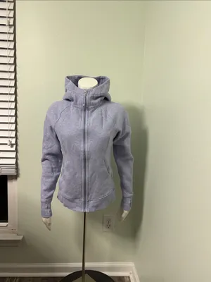 Lululemon Heathered Lavender Dusk Light Purple Cotton Scuba Hoodie size 6 thumbnail 6