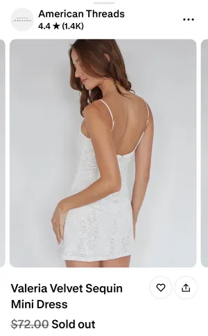 Brand new American threads white sequin mini dress.  thumbnail 8