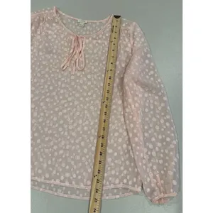 J Crew Top Women Small Swiss Dot Polka Dot Sheer Career Travel Twee Coquette thumbnail 5