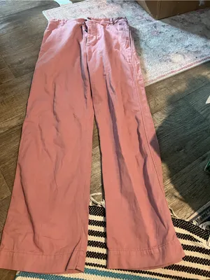 Xirena Wide Leg Pink Cotton Pants thumbnail 1