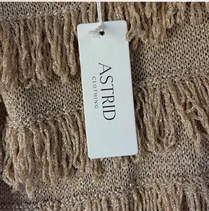 Astrid Gold Fringe Tank Top thumbnail 3