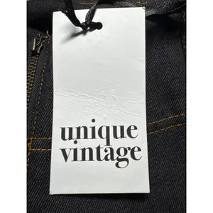 Unique Vintage Denim Shorts High Waist Stretch Black‎ w/ Pockets Size L thumbnail 10