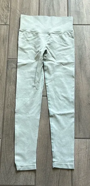 Ribbed light mint seemless leggings Green thumbnail 1