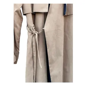 ASOS Neon Rose Camel Taupe Duster Trench Coat Belted Lightweight NWT Small thumbnail 5