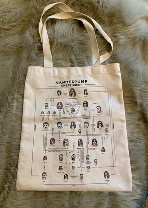 Vanderpump Rules VPR Canvas Tote Bag Tan thumbnail 1