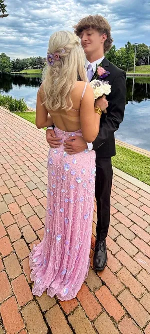 Designer prom dress Pink Size 0 thumbnail 1