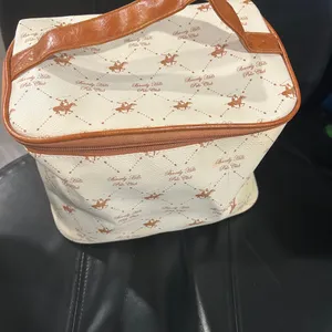 Beverly Hills Polo Club Cream and Brown Patterned Makeup bag thumbnail 2