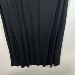 American Eagle Outfitters‎ Knit Black Maxi Skirt Women Small Lined Raw Edge thumbnail 4