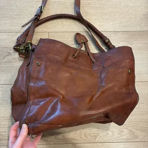 Frye Demi Hobo Satchel Brown Leather Bag thumbnail 9