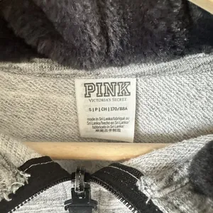 Victorias Secret Pink Hoodie Womens Small Sequins Bling Faux Fur Lounge Campus thumbnail 3