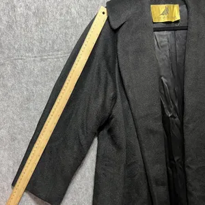 Vintage Rothmoor Coat Black Wool‎ 40s 50s Mid Century Union Made A Line Overcoat thumbnail 7