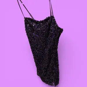 Cute NWT purple sequin stretchy corset back mini dress sexy club prom coquette thumbnail 5