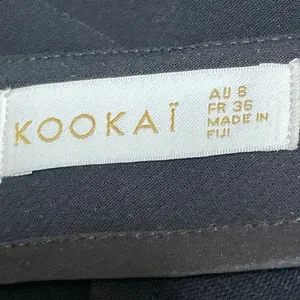 Kookai Women's Black High Waisted Tailored Wide Leg Mini Casual Shorts Size 36 thumbnail 4