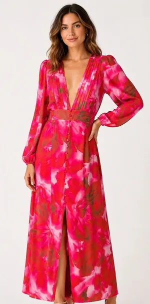 F&P‎ The Brand Paris Floral Maxi Dress – Size L thumbnail 1