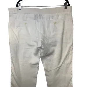 Athleta Womens White‎ 100% Linen Drawstring Crop Pants Large 54023 thumbnail 8