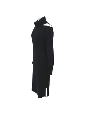 PAIGE Raundi Cutout Turtleneck Midi Sweater Dress Black Wool Blend Size XS NWOT thumbnail 4