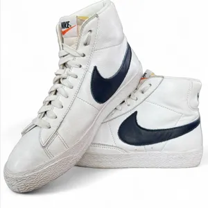 Nike Zoom Blazer Mid ISO SB Orange Label White/Navy Leather w/ Exposed Tongue thumbnail 2