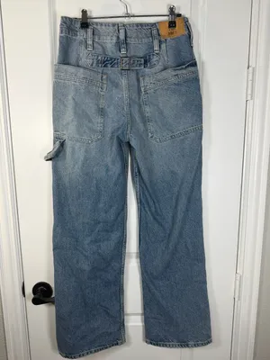 We The Free Free People Women's High-Rise Wide Leg Carpenter Jeans thumbnail 4