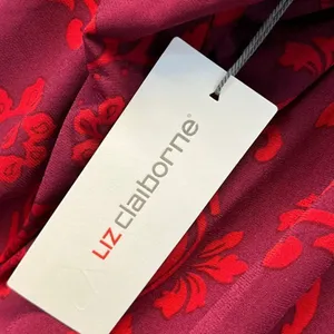 NWT‎ LIZ CLAIBORNE Women’s Career Blouse 3X Magenta Scroll Long Sleeve Stretch thumbnail 13