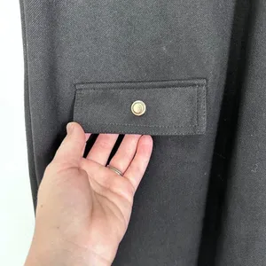 Zara Black Minimalist Shift Dress Pockets Polished Preppy Size Medium‎ Classic thumbnail 9