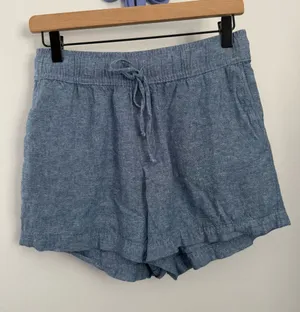 Gap XS Linen Chambray Shorts Elastic Waist Summer Beach Nautical thumbnail 1