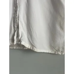 Sim & Sam White‎ Cream Rayon Short Sleeve Peter Pan Collar Button Down Blouse S thumbnail 5