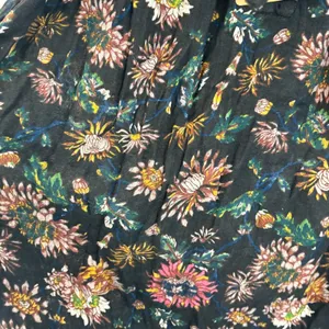 Natural Life Sienna Black Floral Mini Dress Cotton Womens Size Medium NWT thumbnail 4
