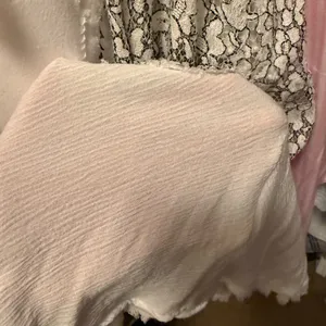 Free people White lace long sleeve dress / tunic with high neck small thumbnail 6