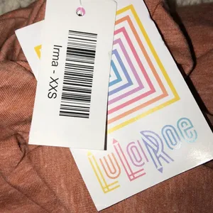 LulaRoe xxsmall orange Irma top new with tags thumbnail 5