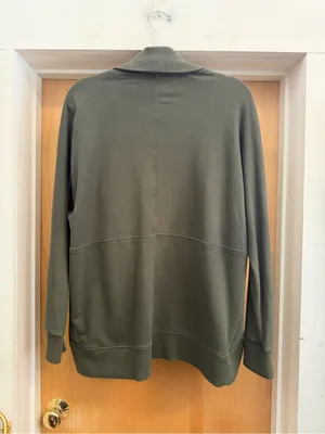 Banana Republic Women’s Olive Green Cotton Blend Open Front Cardigan Size Medium thumbnail 4