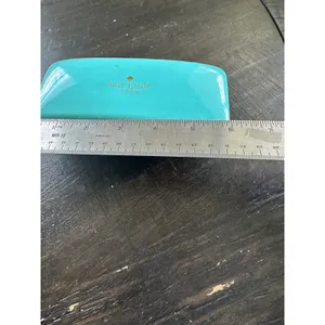 Kate Spade Turquoise and Green Hard Shell Eyeglass Case with Eye Graphic Inter thumbnail 6