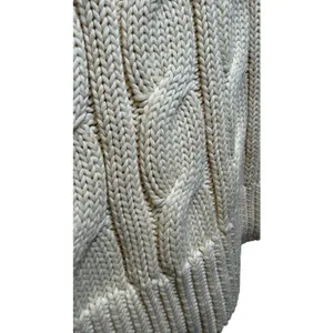 Lauren Ralph Lauren Cable Knit Shawl Collar Pullover Cream Sweater Womens| Large thumbnail 6